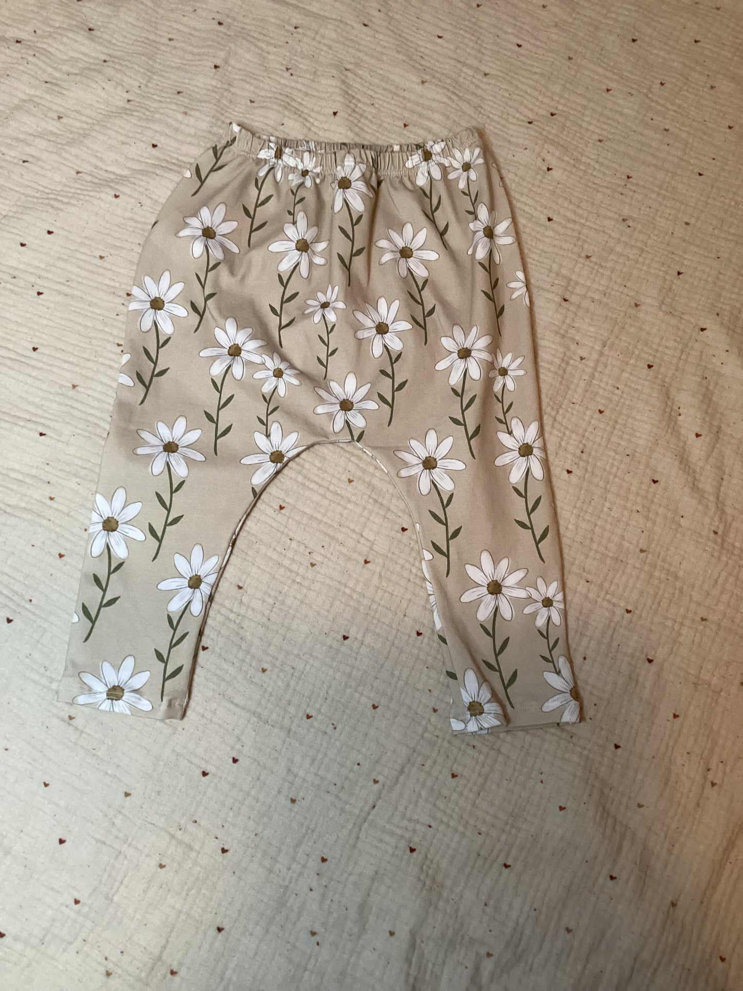 Leggings Blumen beige