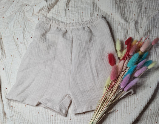 Musselin Shorts beige